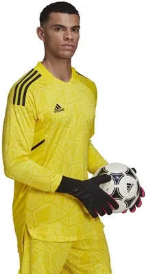 Marškinėliai bramkarska vyriška adidas Condivo 22 Jersey Long Sleeve geltona HF0137 (M)