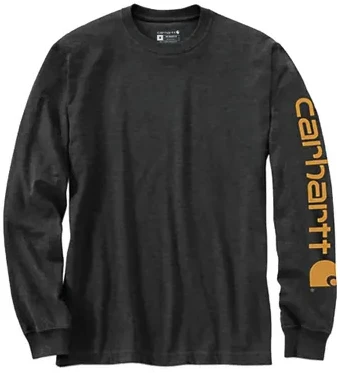 Carhartt Marškinėliai Carhartt Heavy Sleeve Logo Carbon Heather