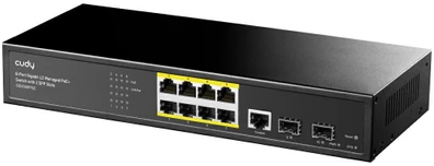 Šakotuvas Cudy GS2008PS2 tinklo jungiklis Valdomas L2 Gigabit Ethernet (10/100/1000) Maitinimas per Ethernet (PoE) Juodas