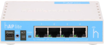 Šakotuvas MikroTik | hAP Lite Classic | RB941-2nD | 802.11n | 10/100 Mbit/s | Mesh Support No | MU-MiMO No | No mobile broadband | Antenna type Internal | 1xUSB | 12 mėn.