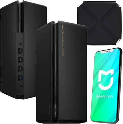 Maršrutizatorius XIAOMI Mesh System AX3000 (1vnt.), Juodos spalvos