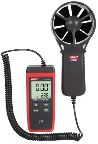 Anemometras su temperatūros indikacija UT363S 0.4~30m/s -10~50℃ UNI-T