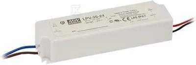 Impulsinis maitinimo šaltinis LED 12V 36W 3A IP67, Mean well, LPV-35-12