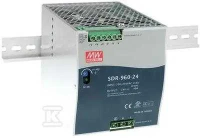 Mean Well MAITINIMO TAIKYMAS DIN bėgeliui 960W 24V 40A
