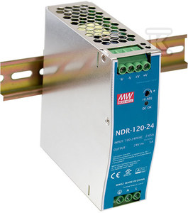 MEAN WELL NDR-120-48, 120 W, 115–230 V, 47–63 Hz, 1,3 A, 16 ms, 89 %