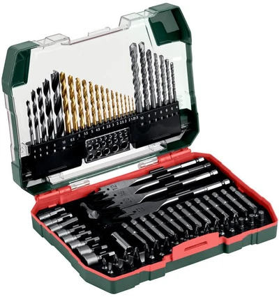 Grąžtas Gręžimo ir sukimo priedų rinkinys Promotion 86 vnt, Metabo
