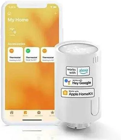 Meross MTS150H išmanusis radiatoriaus termostatas su centrale, valdomas su Apple Homekit