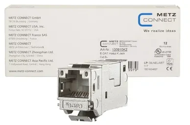 MTZ METZ CONNECT 130910KZ laido jungtis RJ45 Sidabras