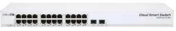 Šakotuvas MikroTik | Cloud Smart Switch | CSS326-24G-2S+RM | Tvarkoma L2 | Montuojamas ant stovo | Gigabit Ethernet (vario) jungtys kiekis 24 | SFP+ jungtys kiekis 2 | 12 mėn.