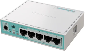 Maršrutizatorius „MikroTik“ | „RouterBOARD hEX“ | E50UG | 10/100/1000 Mbit/s | Ethernet LAN (RJ-45) jungtys 5 | Tinklo palaikymas: ne | MU-MiMO: ne | nėra mobiliojo plačiajuosčio ryšio