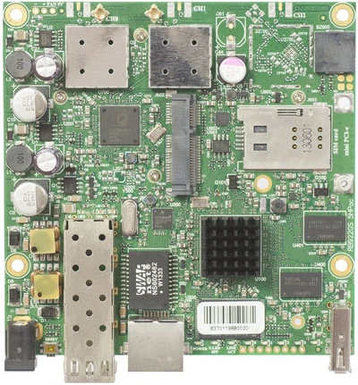 MIKROTIK Maršrutizatorius WiFi 5GHz 1x RJ45 1000Mb/s 1x SFP 1x miniPCIe