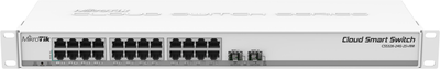 MikroTik | Cloud Smart Switch | CSS326-24G-2S+RM | Tvarkoma L2 | Montuojamas ant stovo | Gigabit Ethernet (vario) jungtys kiekis 24 | SFP+ jungtys kiekis 2 | 12 mėn.