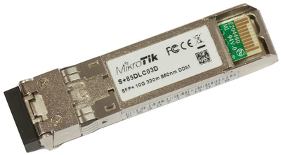 Šakotuvas MIKROTIK MT S+85DLC03D MikroTik S+85DLC03D 10GbE SFP+ SR-LC (MM) 850nm for CCR1036-8G-2S+/EM Unit