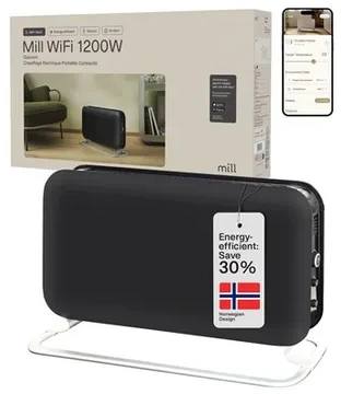 Šildytuvas Mill CO1200WIFI3 GEN3, 1200 W, iki 14-18 m², Juodas