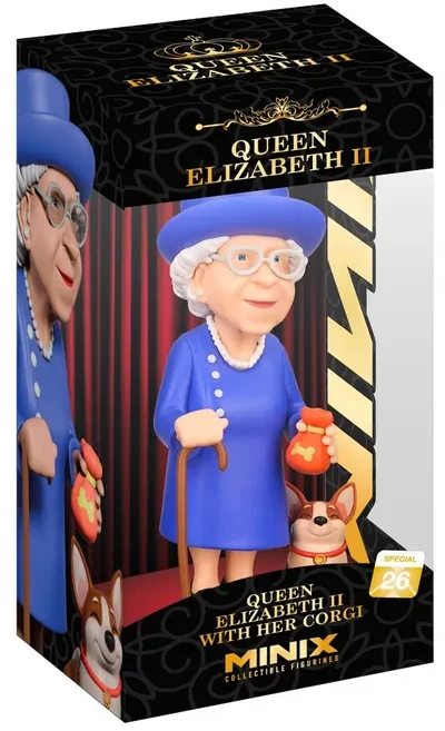 MINIX QUEEN ELIZABETH - QUEEN ELIZABETH II WITH CORGI