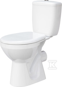 Kompaktiškas WC komplektas Cersanit Mito Pilkas 68,5 cm baltas (5907720680084)