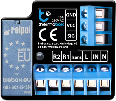 BleBox ThermoBox - WiFi šildymo valdiklis - Android / iOS programa