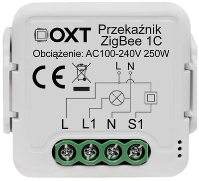 Tuya – vieno kanalo mini relė – ZigBee – Android/iOS programa – OXT T261