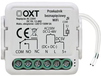 OXT mini be įtampos relės modulis AC 230V DC 5V 12-48V WiFi TUYA