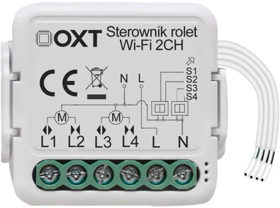 Tuya – 2 kanalų mini WiFi roletų valdiklis – Android/iOS aplikacija – OXT SWT28