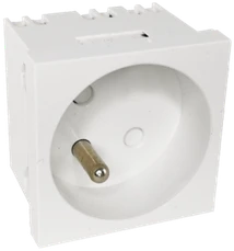 Modulinis elektros lizdas 2P+Z, 45x45, standartinis - pritaikytas kelių modulinių lizdų konstrukcijai. ALANTEC