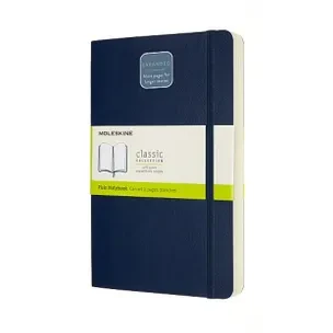 Moleskine Notes MOLESKINE Classic L (13x21 cm) gładki, minkšta oprawa, sapphire mėlynas, 400 stron, mėlyna