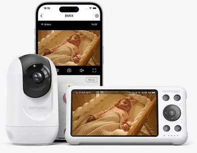 MOMCOZY SMART 5.0 COLIŲ VIDEO AUKLĖ BM04 SU WIFI FUNKCIJA