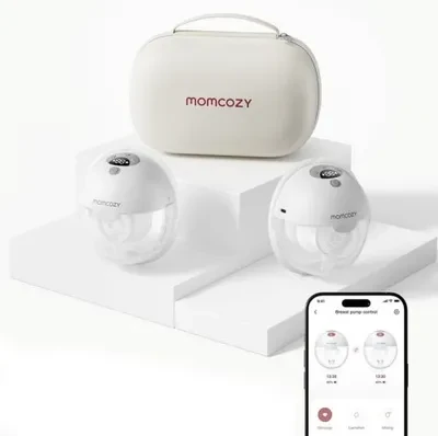 Momcozy M5 krūties pompa su programėlės valdymu – dvigubas rinkinys Pilkas