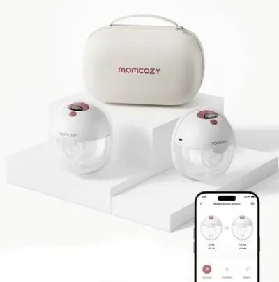 Momcozy M5 krūties pompa su programėlės valdymu – dvigubas rinkinys Raudona