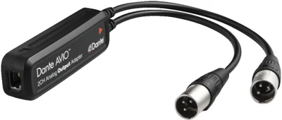 Monacor Dante AVIO adapteris su dviem XLR jungtimis