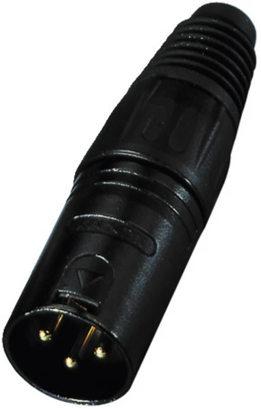 XLR vyriškas kištukas Monacor NC-3MXB