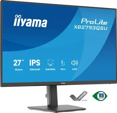 iiyama ProLite XB2793QSU-B1 computer monitorius 68.6 cm (27") 2560 x 1440 pikselių Quad HD LED Juodas