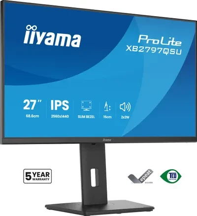iiyama ProLite XB2797QSU-B1 computer monitorius 68.6 cm (27") 2560 x 1440 pikselių Quad HD LED Juodas