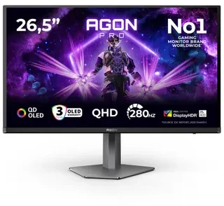 Monitorius AOC AG276QZD2 | 26.7" | OLED | QHD | 16:9 | 240 Hz | 0.03 ms | 2560 x 1440 pikselių | 250 cd/m² | HDMI x2