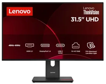 Monitorius Lenovo | ThinkVision T32UD-40 | 31.5 " | IPS | 16:9 | 60 Hz | 4 ms | 3840 x 2160 pikselių | 350 cd/m² | HDMI jungtys quantity 1 | Eclipse Juodas | Garantija 36 mėn.