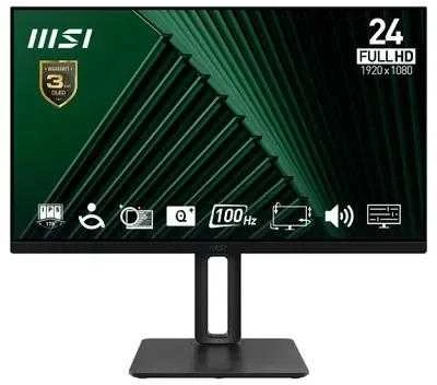 Monitorius MSI PRO MP245PG 60 cm (24 colių) IPS FHD HDMI/DP 4 ms 100 Hz Pivot