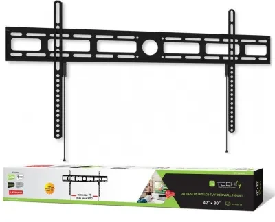 Laikiklis Techly 42–80 colių LED/LCD televizoriaus laikrodžio rodyklė, 60 kg, plonas, 22 mm