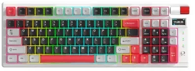 Belaidė mechaninė klaviatūra MarvoTech Monka Storm KG991W su RGB | US išdėstymas, Jixian Blue perjungikliai