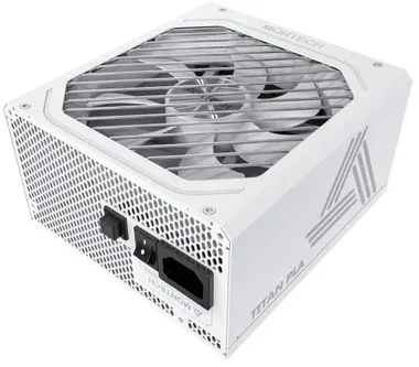 Montech Titan PLA 1000W – 80 PLUS & Cybenetics Platinum PSU, modular, PCIe 5.1 – 1000 Watt, baltos spalvos
