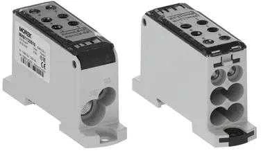 MOREK Paskirstymo blokas OJL135A juodas AL/CU in:1x2.5-35mm2 /1x2.5-10mm2 out: 4x2.5-16mm2/2x2.5-10mm2 1000V MAB1135S10