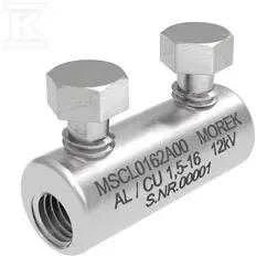MOREK MSCL16 Al/Cu srieginė jungtis 1,5-16 mm 12kV 2 x aliuminio varžtai MSCL0162A00