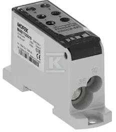 MOREK Paskirstymo blokas OJL135A juodas AL/CU in:1x2.5-35mm2 /1x2.5-10mm2 out: 4x2.5-16mm2/2x2.5-10mm2 1000V MAB1135S10