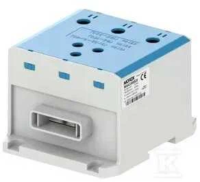 MOREK OTL300-3B jungtis mėlyna 3xAl/Cu95-300mm2 6x1x40 1000V AC/1500 DC Universalus gnybtas su įvadu lanksčiai šynai MAA3300B20