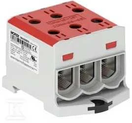 MOREK OTL95-3 jungtis, raudona, 3xAl/Cu, 6-95mm2, 1000V AC / 1500V DC, universalus gnybtas MAA3095R10