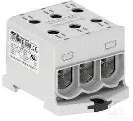 MOREK 6-95mm2 geležinkelio linija jungtis pilka 6 skylės AL / CU 1000V TH35 1P MA3095A10 Morek 4313