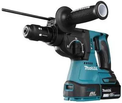 Makita DHR243RTJ Akumuliatorinis perforatorius 18 V 2x 5,0 Ah Li-ion, SDS-PLUS 2,0 J, 3,3kg LED, greitai pakeičiamas grąžto griebtuvas, BL-motor, MAKPACK