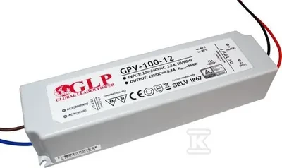 Mpl Power 100W LED Maitinimo šaltinis GLP 12V IP67