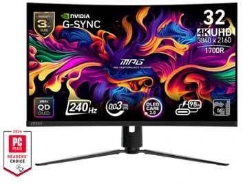 Monitorius MSI MPG 321CURX - 240Hz | 4K | 32'' | QD OLED | 0.03ms