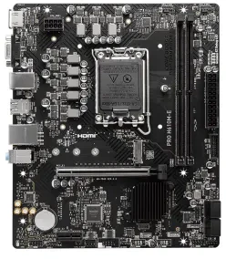 Pagrindinė plokštė MSI PRO H610M-E Intel H610 LGA1700 2XDDR5 VGA HDMI Matx