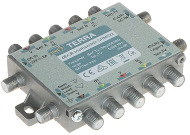 Terra MULTISWITCH PRO UNICABLE I / II SRM-522 5 Įėjimai / 5 IŠĖJIMAI + 2 IŠĖJIMAI UNICABLE TERRA